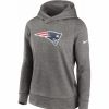 * Fitness Tops | Nike Women'S New England Patriots Logo Therma-Fit Grey Hoodie