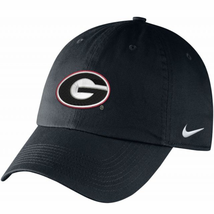 * Headwear | Nike Men'S Georgia Bulldogs Campus Adjustable Black Hat