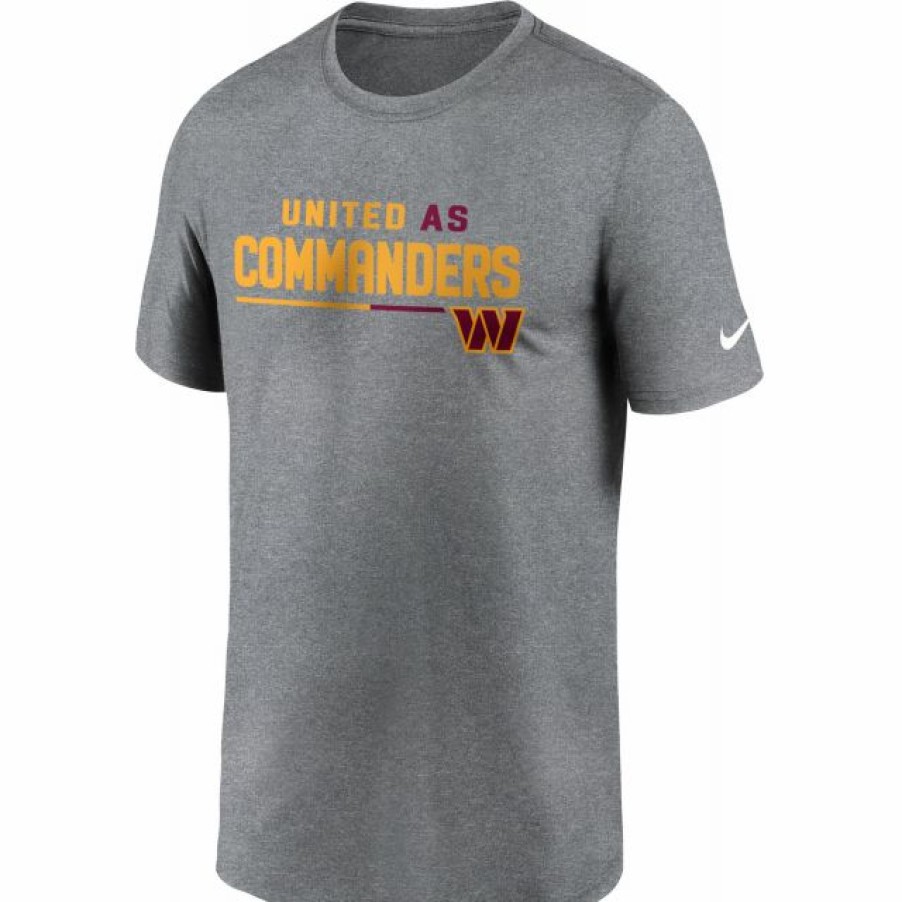 * Fitness Tops | Nike Men'S Washington Commanders United Grey T-Shirt