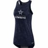 * Fitness Tops | Nike Women'S Dallas Cowboys Lock Up Navy Tank Top