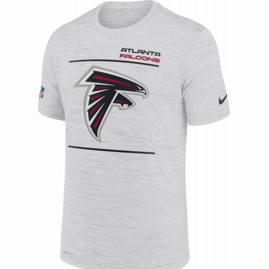 * Fitness Tops | Nike Men'S Atlanta Falcons Sideline Legend Velocity White Performance T-Shirt