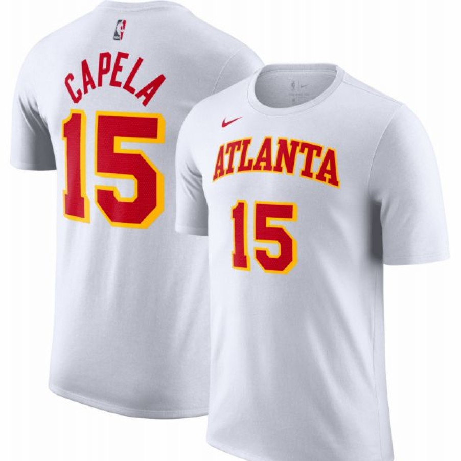 * Fitness Tops | Nike Men'S Atlanta Hawks Clint Capela #15 White T-Shirt