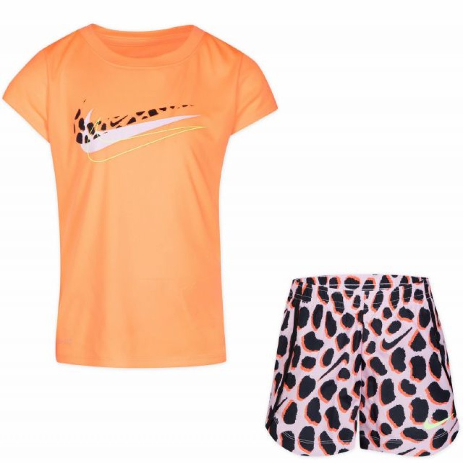 * Shorts | Nike Little Girls' Df Short Sleeve T-Shirt And Short Set