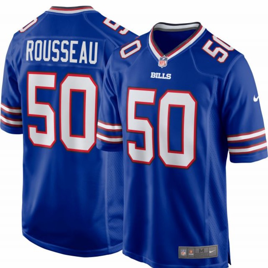 * Fitness Tops | Nike Men'S Buffalo Bills Gregory Rousseau #50 Royal Game Jersey