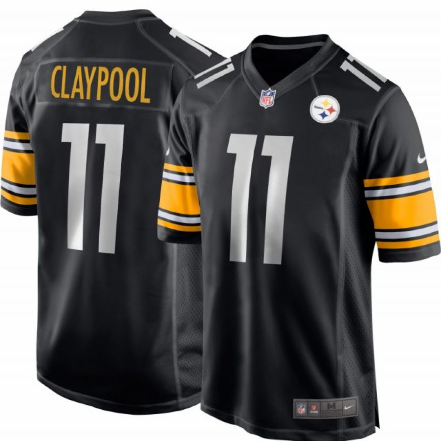 * Fitness Tops | Nike Men'S Pittsburgh Steelers Chase Claypool #11 Black Game Jersey