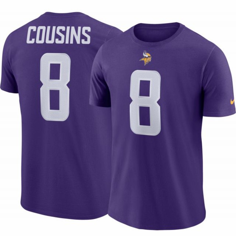 * Fitness Tops | Nike Men'S Minnesota Vikings Kirk Cousins #8 Pride Logo Purple T-Shirt