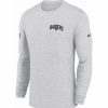 * Fitness Tops | Nike Men'S Las Vegas Raiders Sideline Legend Velocity White Long Sleeve T-Shirt