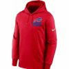 * Fitness Tops | Nike Men'S Buffalo Bills Logo Red Therma-Fit Hoodie