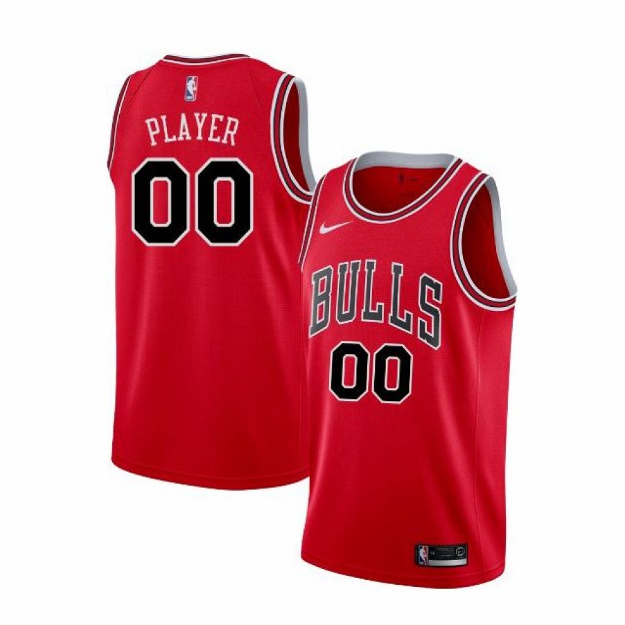 * Fitness Tops | Nike Men'S Full Roster Chicago Bulls Red Dri-Fit Swingman Jersey