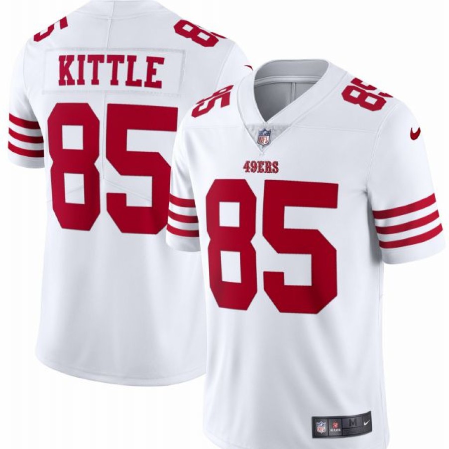 * Fitness Tops | Nike Men'S San Francisco 49Ers George Kittle #85 White Limited Jersey