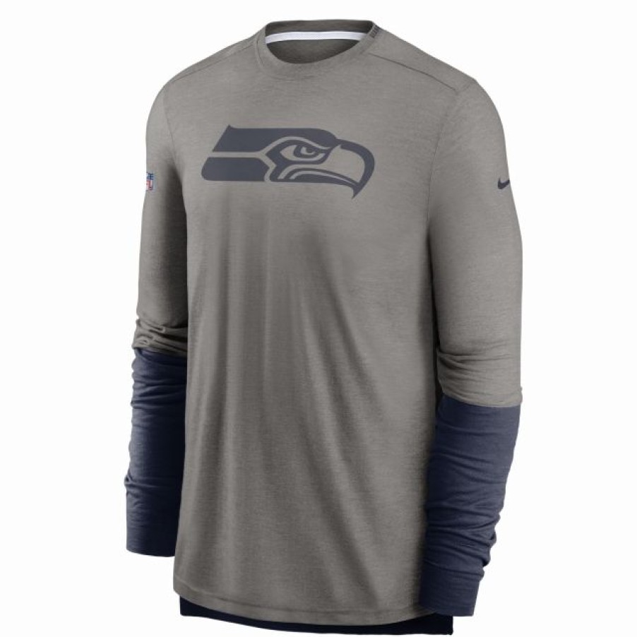 * Fitness Tops | Nike Men'S Seattle Seahawks Sideline Dri-Fit Player Long Sleeve T-Shirt