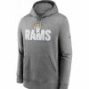 * Fitness Tops | Nike Men'S Los Angeles Rams Impact Club Grey Hoodie