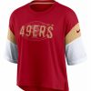 * Fitness Tops | Nike Women'S San Francisco 49Ers Cropped Red T-Shirt