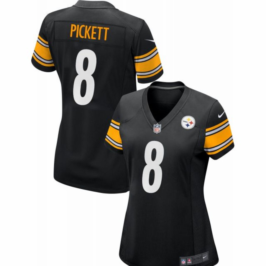 * Fitness Tops | Nike Women'S Pittsburgh Steelers Kenny Pickett #8 Black Game Jersey