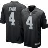 * Fitness Tops | Nike Men'S Las Vegas Raiders Derek Carr #4 Black Game Jersey