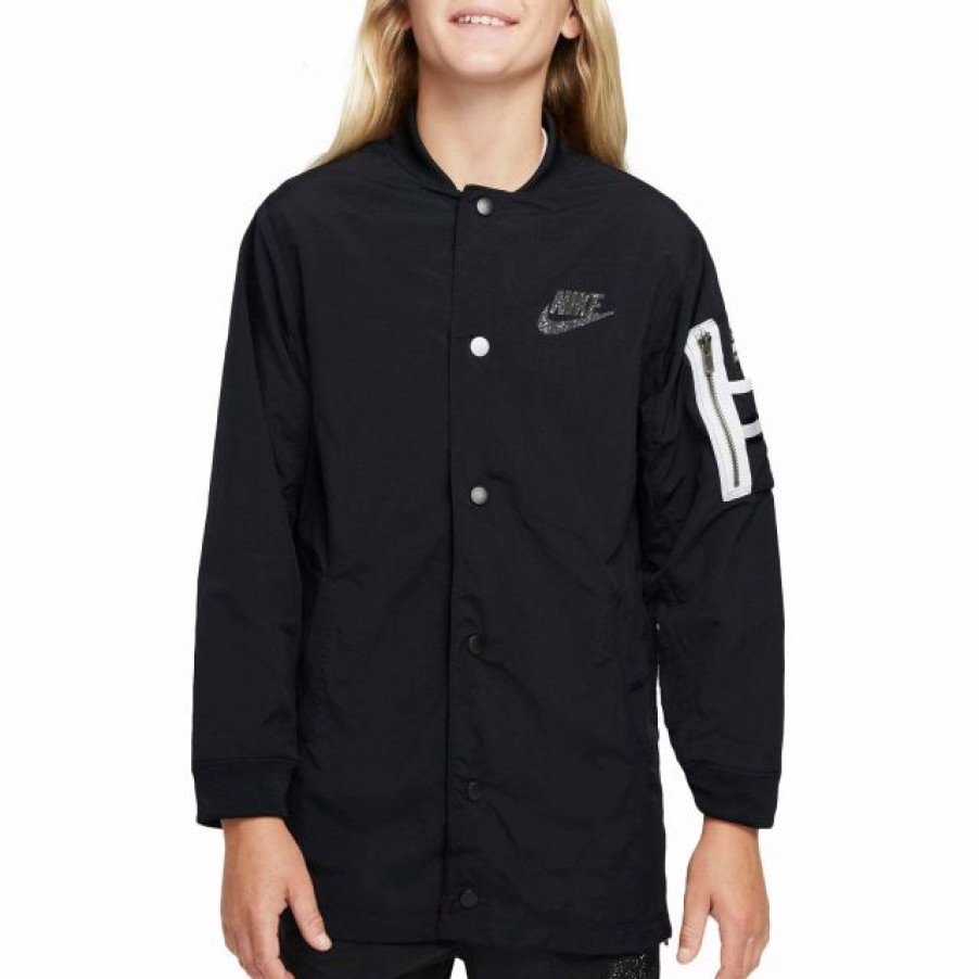 * Outerwear Tops | Nike Youth Sportswear Kp Utility Bomber Jacket