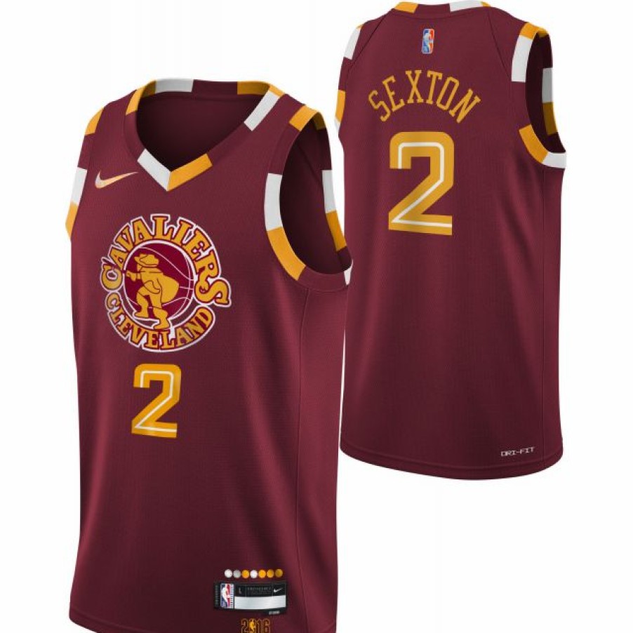 * Fitness Tops | Nike Men'S 2021-22 City Edition Cleveland Cavaliers Collin Sexton #2 Red Dri-Fit Swingman Jersey