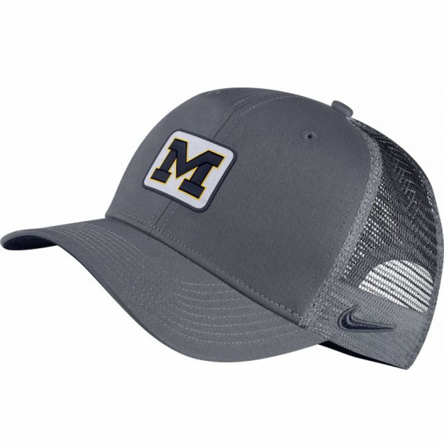 * Headwear | Nike Men'S Michigan Wolverines Grey Classic99 Trucker Hat