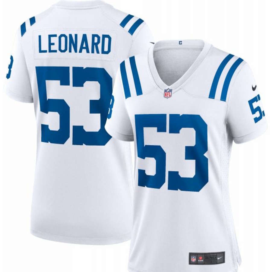 * Fitness Tops | Nike Women'S Indianapolis Colts Darius Leonard #53 White Game Jersey