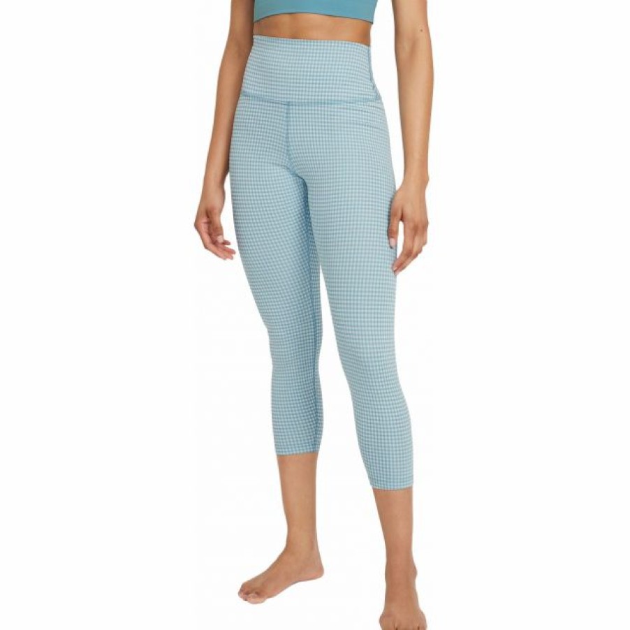 * Pants | Nike Women'S Dri-Fit Gingham Cropped Yoga Leggings