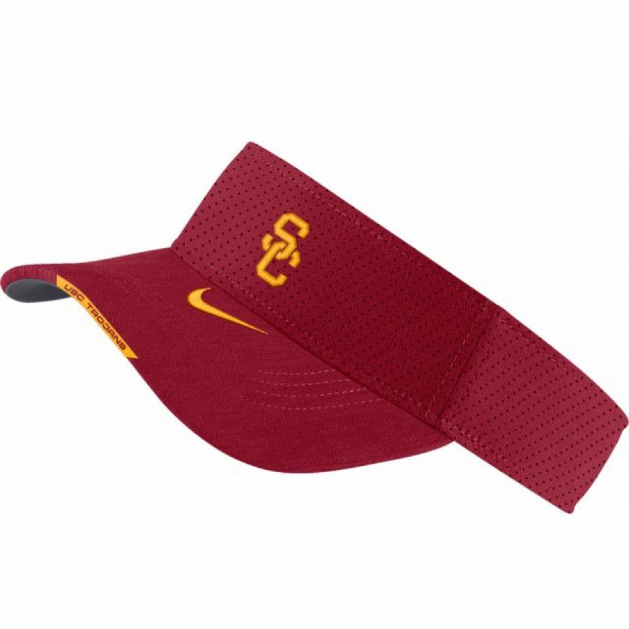 * Headwear | Nike Men'S Usc Trojans Cardinal Aero Football Sideline Visor