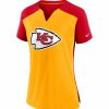 * Fitness Tops | Nike Women'S Kansas City Chiefs Exceed 2-Tone Red V-Neck T-Shirt