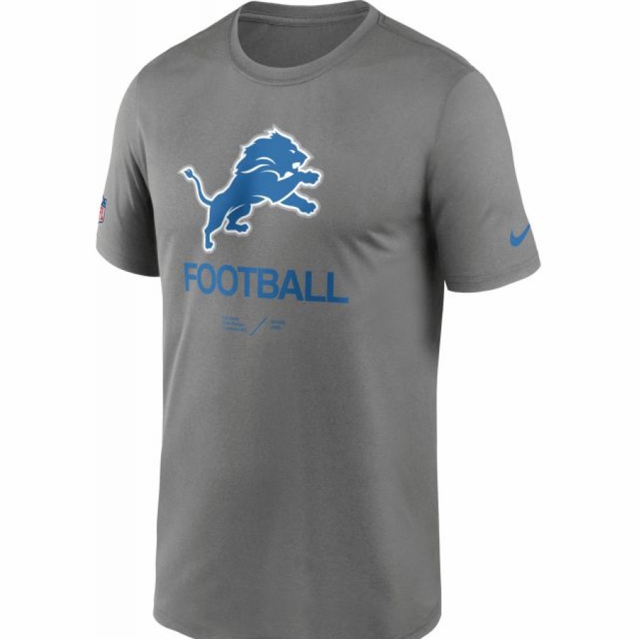 * Fitness Tops | Nike Men'S Detroit Lions Sideline Legend Grey T-Shirt