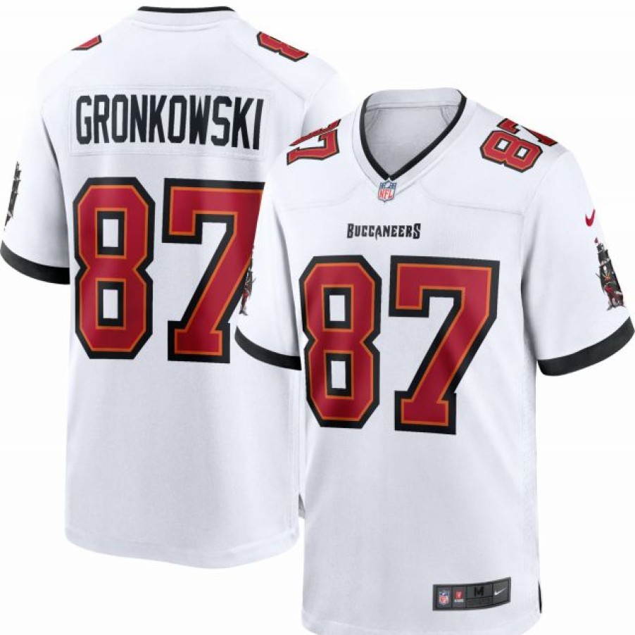 * Fitness Tops | Nike Men'S Tampa Bay Buccaneers Rob Gronkowski #87 White Game Jersey