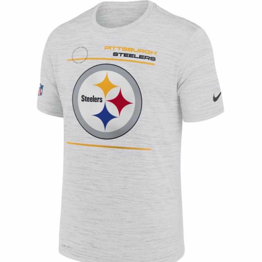 * Fitness Tops | Nike Men'S Pittsburgh Steelers Sideline Legend Velocity White Performance T-Shirt