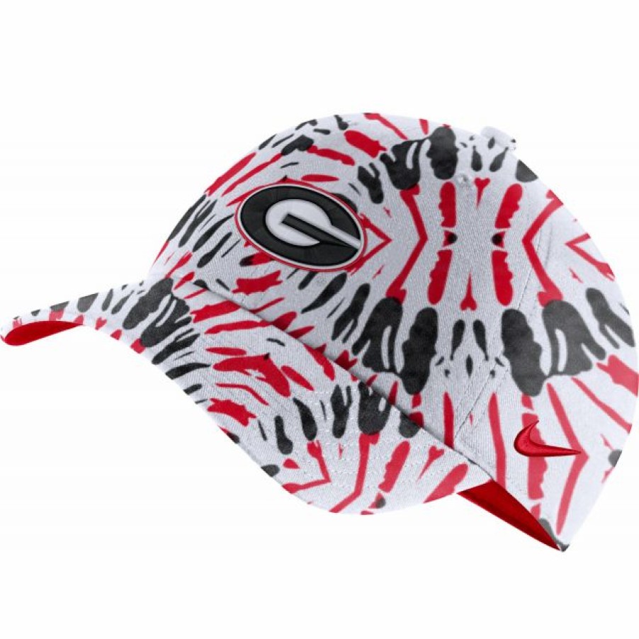 * Headwear | Nike Men'S Georgia Bulldogs Red Tie-Dye Heritage86 Festival Hat