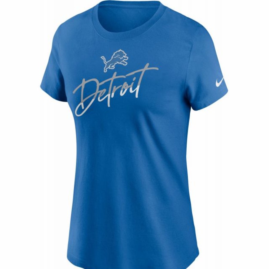 * Fitness Tops | Nike Women'S Detroit Lions City Roll Blue T-Shirt