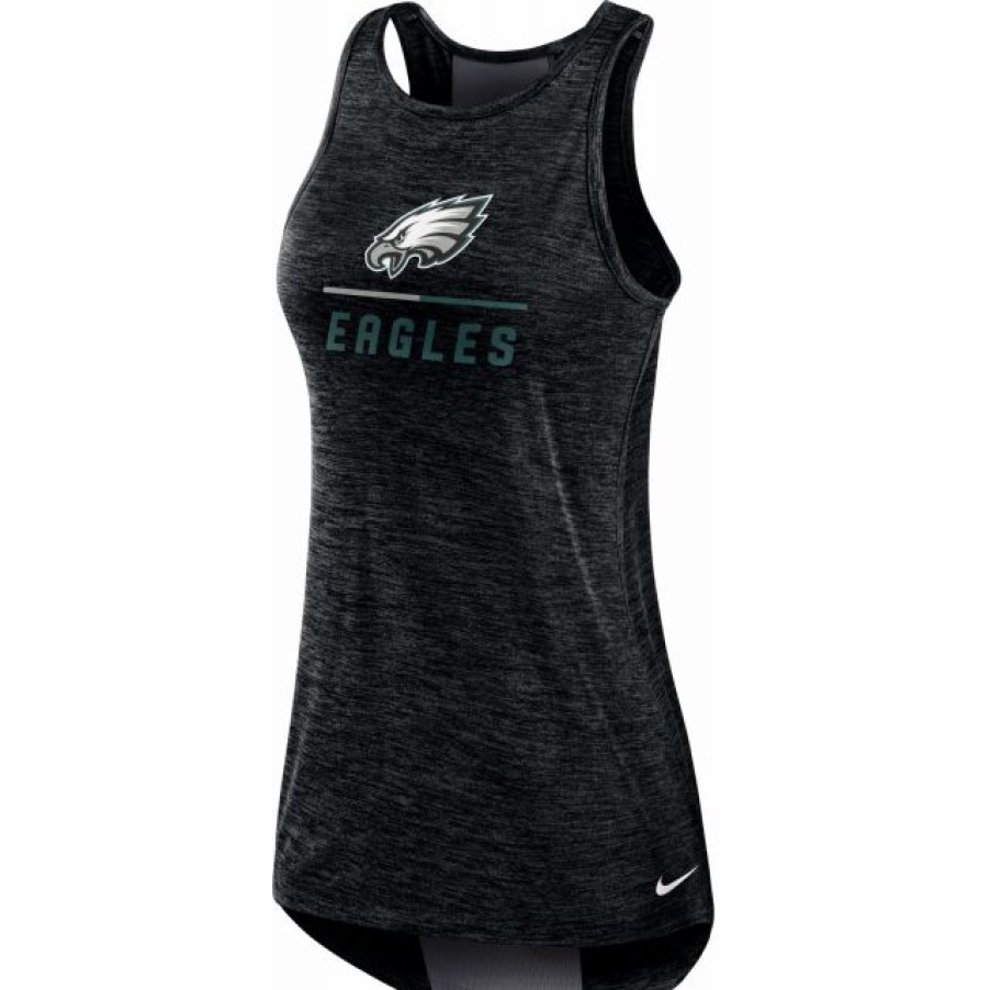 * Fitness Tops | Nike Women'S Philadelphia Eagles Lock Up Black Tank Top