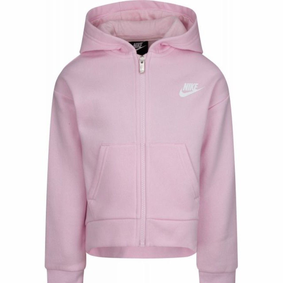 * Sweatshirts / Hoodies | Nike Little Girls' Club Fleece High-Low Full-Zip Hoodie