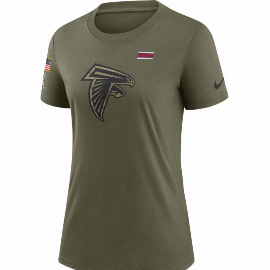 * Fitness Tops | Nike Women'S Atlanta Falcons Salute To Service Olive Legend T-Shirt