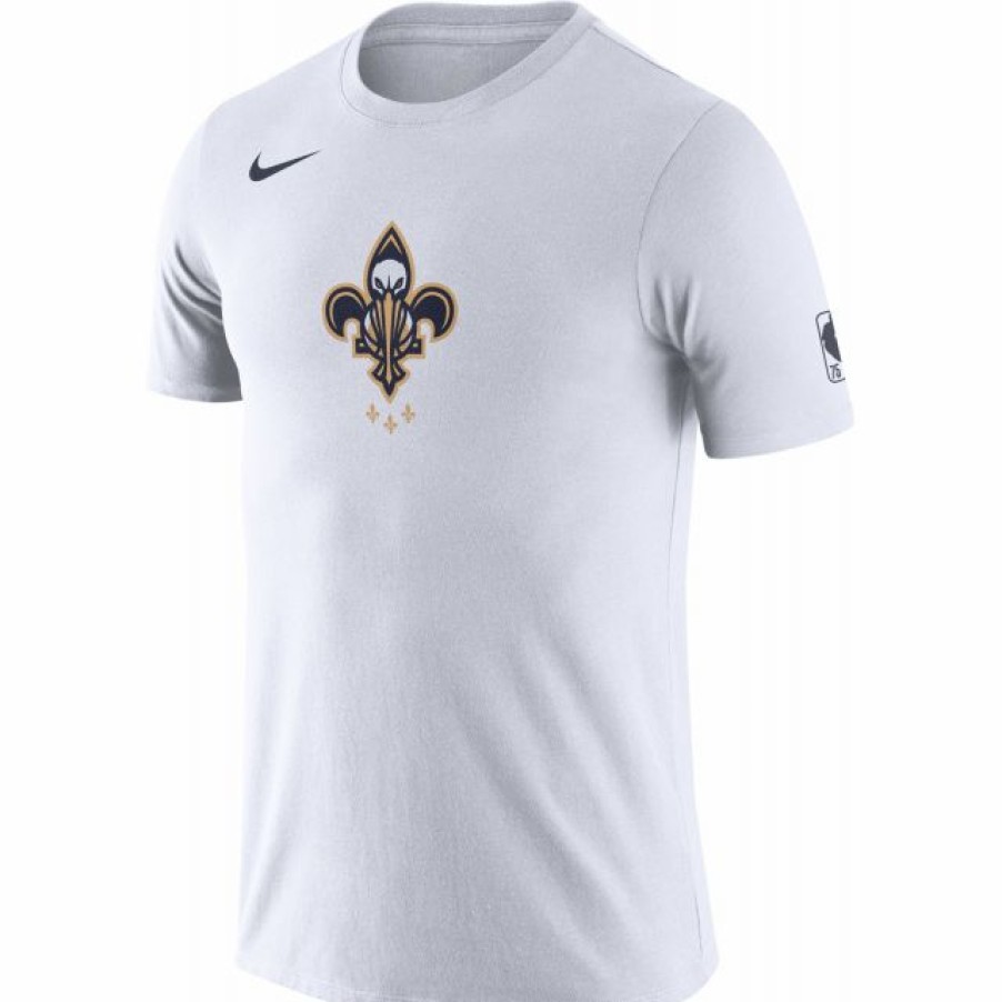 * Fitness Tops | Nike Men'S 2021-22 City Edition New Orleans Pelicans White Dri-Fit Logo T-Shirt