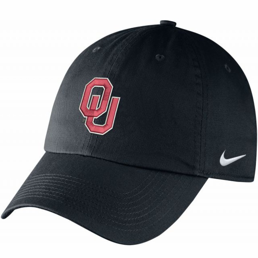 * Headwear | Nike Men'S Oklahoma Sooners Campus Adjustable Black Hat