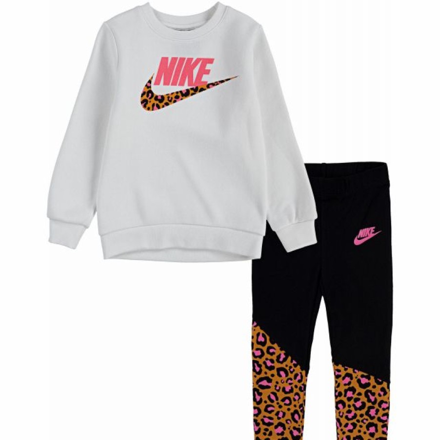 * Sweatshirts / Hoodies | Nike Little Girls' Leopard Tunic Sweatshirt And Leggings Set