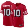 * Fitness Tops | Nike Men'S San Francisco 49Ers Jimmy Garoppolo #10 Alternate Red Game Jersey