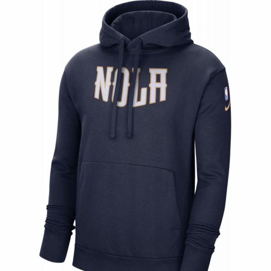 * Fitness Tops | Nike Men'S 2021-22 City Edition New Orleans Pelicans Blue Essential Pullover Hoodie