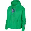 * Fitness Tops | Nike Women'S 2021-22 City Edition Minnesota Timberwolves Green Essential Cropped Pullover Hoodie