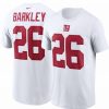 * Fitness Tops | Nike Men'S New York Giants Saquon Barkley #26 White T-Shirt