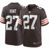 * Fitness Tops | Nike Men'S Cleveland Browns Kareem Hunt #27 Home Brown Game Jersey