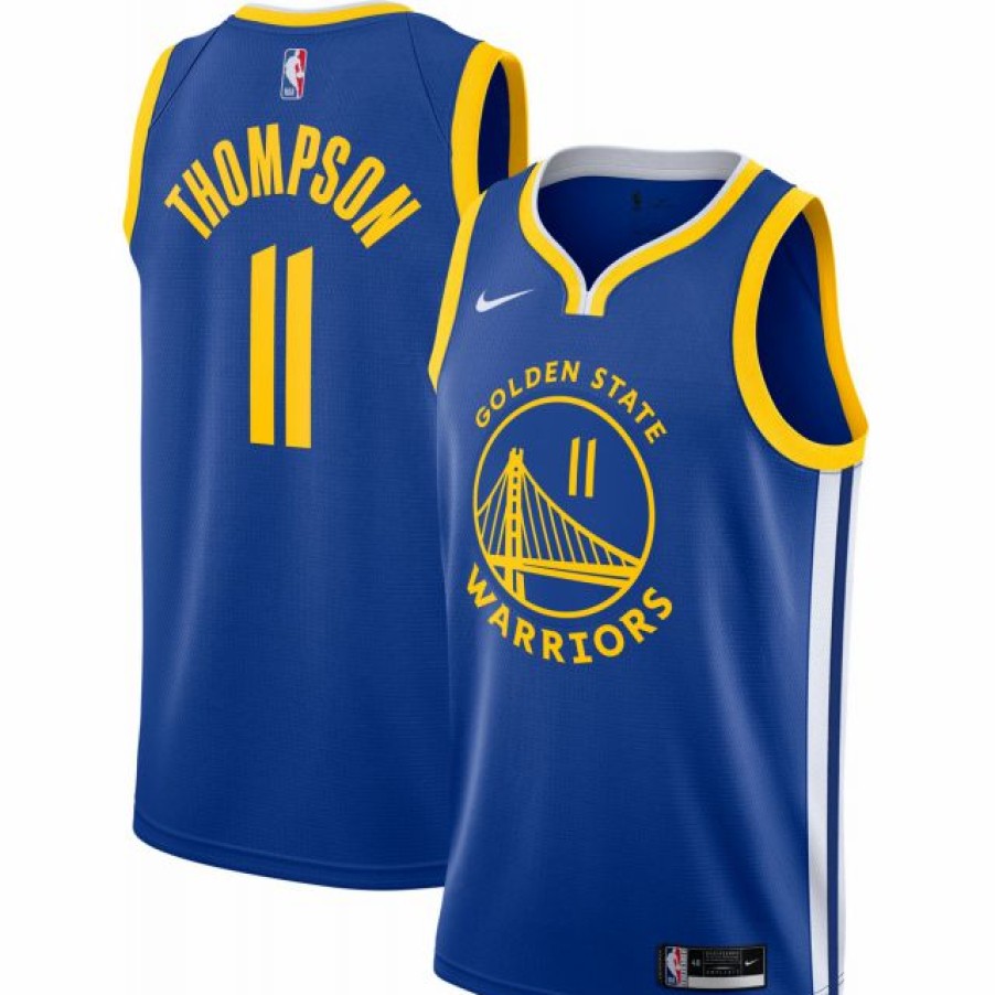 * Fitness Tops | Nike Men'S Golden State Warriors Klay Thompson #11 Blue Dri-Fit Icon Jersey