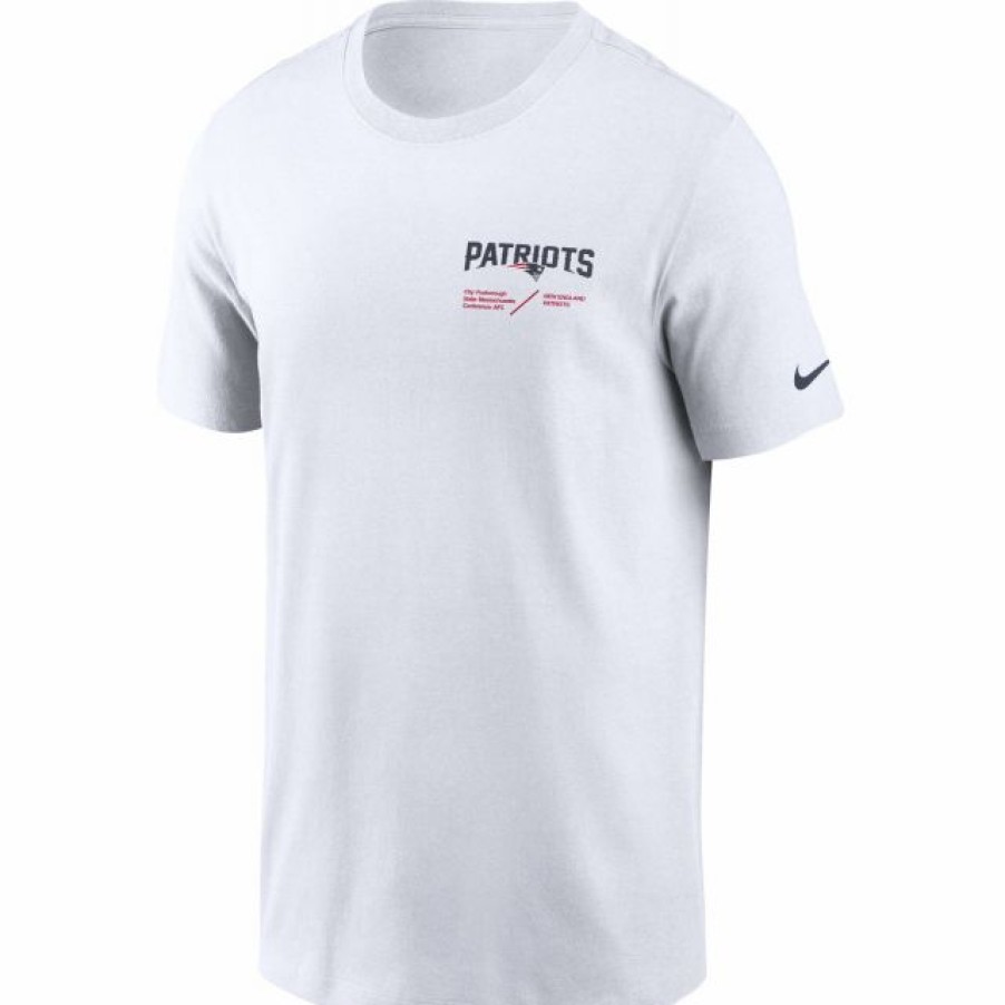 * Fitness Tops | Nike Men'S New England Patriots Sideline Team Issue White T-Shirt