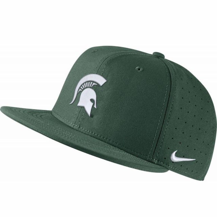 * Headwear | Nike Men'S Michigan State Spartans Green Aerobill Fitted Hat