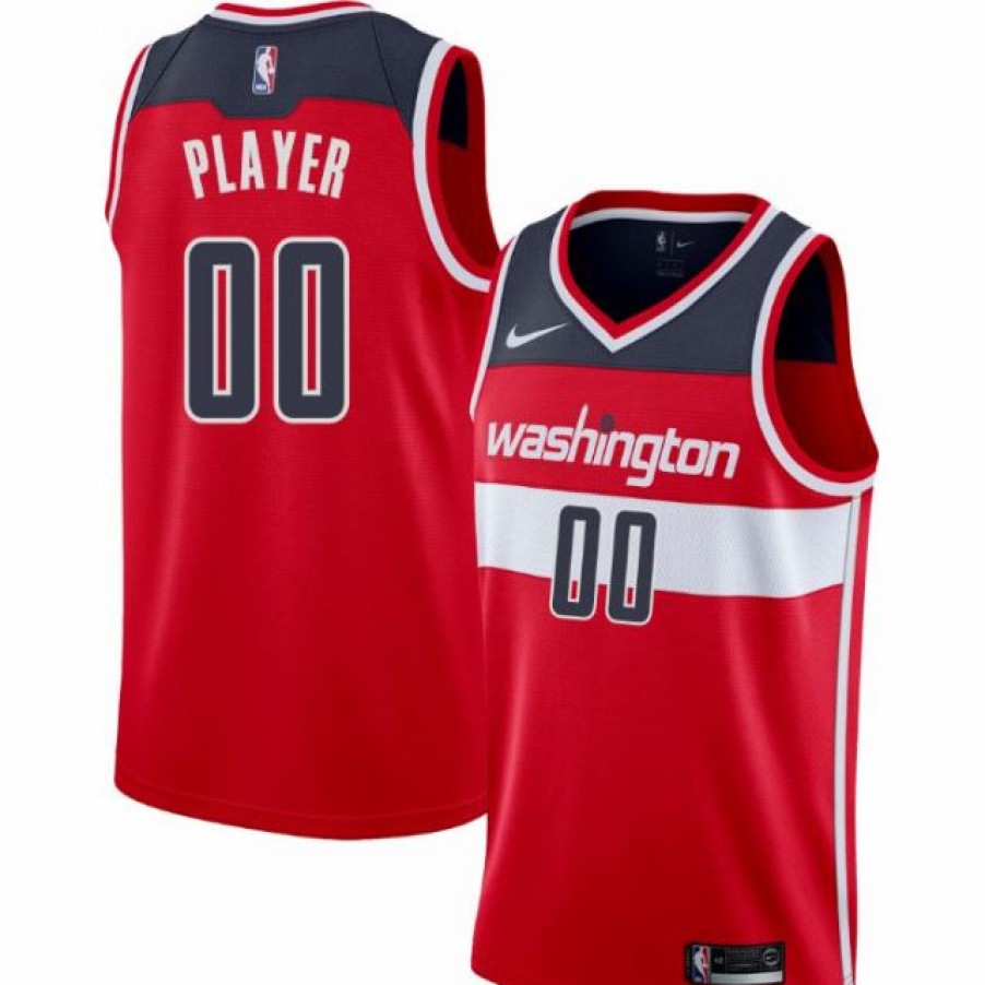 * Fitness Tops | Nike Men'S Full Roster Washington Wizards Red Dri-Fit Swingman Jersey