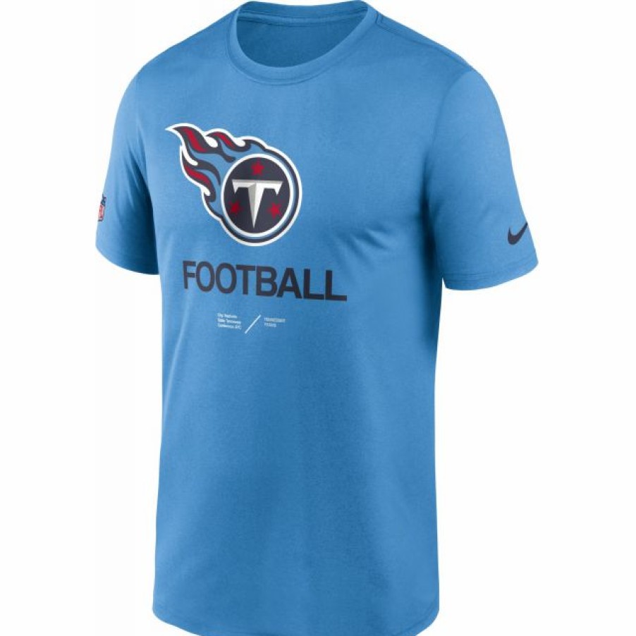 * Fitness Tops | Nike Men'S Tennessee Titans Sideline Legend Blue T-Shirt