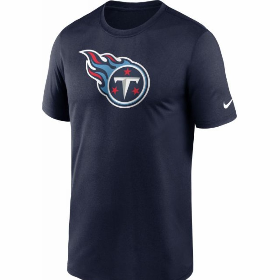 * Fitness Tops | Nike Men'S Tennessee Titans Legend Logo Navy T-Shirt