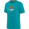 * Fitness Tops | Nike Men'S Miami Dolphins Impact Tri-Blend Aqua T-Shirt