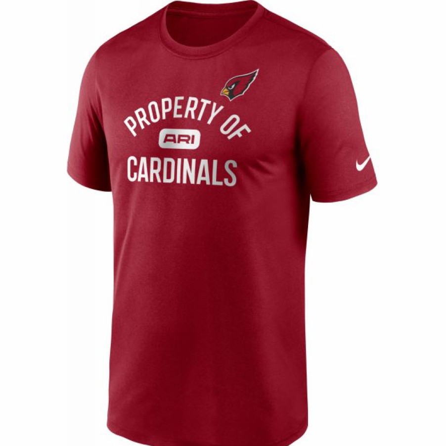 * Fitness Tops | Nike Men'S Arizona Cardinals 'Property Of' Legend Red T-Shirt